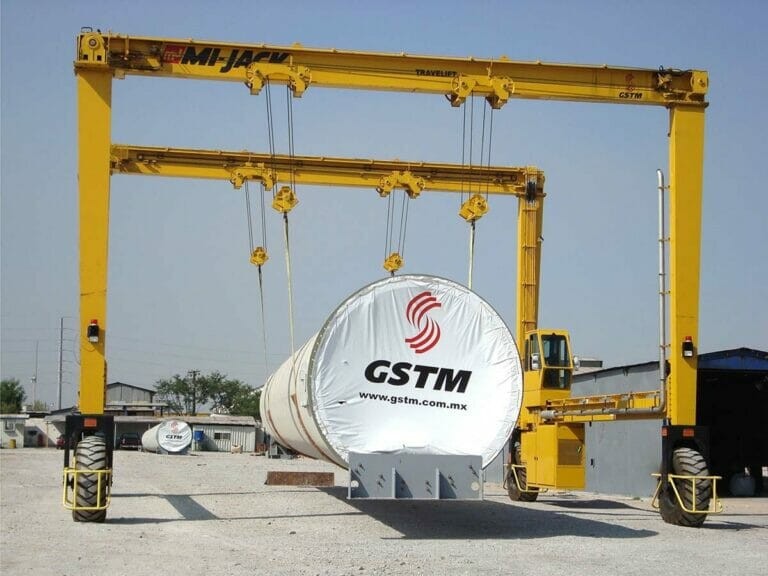 Hoist Mammoth Wind Power Components Use Mobile Gantry Crane
